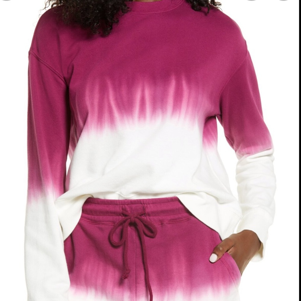 NWT Ten Sixty Sherman Dip Dye Sweatshirt in Pink
